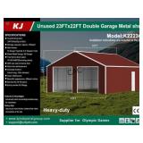 NEW All-Metal 23X22 Double Garage Metal Shed RED