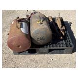 Lot of 2 Air Tanks & Floor Jack