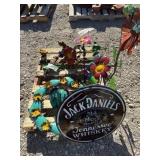 Lot of Metal Garden Art