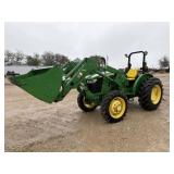 John Deere 5075E 4WD w/H240 Loader/Bucket
