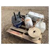 Pallet Lot of Spray Tanks and Mini Shop Vac