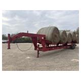 1996 Gooseneck 5-Bale Hay Trailer w/5 Bales