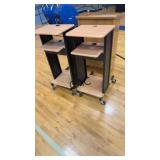 Lot of Rolling and Stationery Lecterns