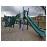 Playground Set with Slide and Climbing Wall
