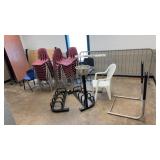 Lot of Chairs, Hurdles and Table