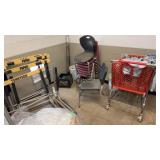 Lot of Hurdles, Chairs and Basket