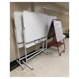 Lot of 4 Rolling White Boards