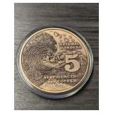 5oz Colorized Copper Great Barrier Reef