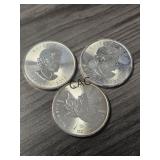 2015 Canadian Maple Leaf 1oz Silver Round