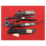 Box Lot of Bayonets and Fighting Knives