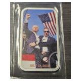 July 13, 2024 Trump 1oz Colorized Silver Bar