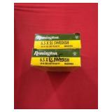 20rds Remington 6.5X55mm Swedish 140gr Core-Lokt