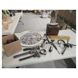 Box Lot of Assorted Tools and Keys