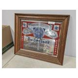 Budweiser Framed Advertising Mirror
