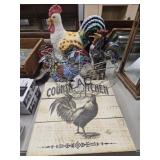 Lot of Decorative Chicken/Rooster Items