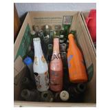 Box Lot of Assorted Vintage Soda Bottles