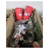 Box Lot of Assorted Vintage Coca-Cola Bottles and