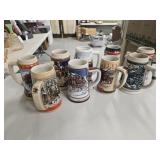 Box Lot of Assorted Budweiser Beer Steins