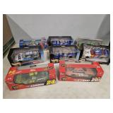 Box Lot of 8 Assorted Nascar Diecast Collectibles