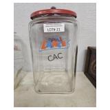 Vintage Lance Glass Jar w/Lid