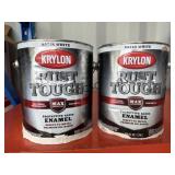 2ct NEW 1GAL Krylon Satin White Satin Enamel