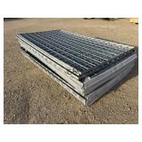 Lot of 14 Metal Fence Panels