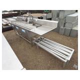 Stainless Double Sink w/2 Aluminum Stands