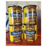 4ct NEW 1GAL Cabot Wood Toned Stain+Sealer