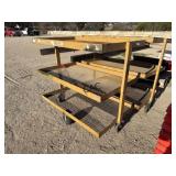 Lot of 2 Industrial Metal Rolling Racks/Carts