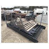 Lot of 2 Outdoor Benches and Gate Panels