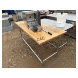 Wooden/Stainless Steel Tables w/Contents