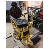 NEW Vintage Style Upholstered Barber Chair