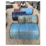 Lot of 4 Metal Barrels