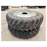 Lot of 2 18.4R42 Tractor Tires/Wheels