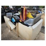 Pallet Lot of Assorted Plastic Totes