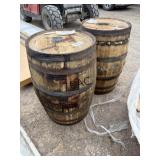 Lot of 2 New Whiskey Barrels