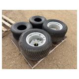 Lot of Assorted Yard Tractor Tires/Wheels