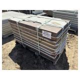 8pc 24"X48" Non-Textured Brown Stone