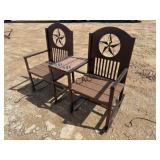 NEW Texas Star Double Rocking Chair