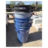 8pc HD Plastic Trash Cans