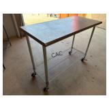Stainless Rolling Kitchen Prep Table