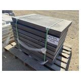 8ct 24"X36" Non-Textured Dark Gray Stone