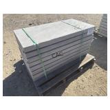 8ct 24"X48" Textured Light Gray Stone