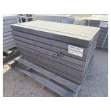 8ct 24"X48" Non-Textured Dark Gray Stone