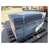 8ct 24"X36" Non-Textured Dark Gray Stone