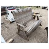 Wooden Patio Rocker Chair