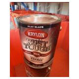 3pk NEW 1GAL Krylon Rust Tough Flat Black