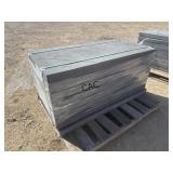 8ct 24"X48" Textured Dark Gray Stone