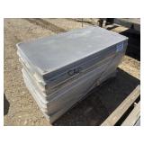 8pc 24"X48" Non-Textured Dark Gray Stone