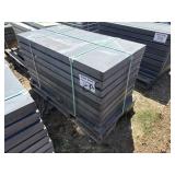 8pc 24"X48" Non-Textured Dark Gray Stone